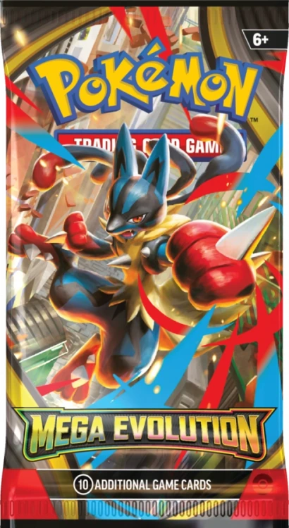 Booster Pokémon TCG Mega Evolution 01 z losowymi kartami i potężnymi Mega Evolution Pokémon ex.